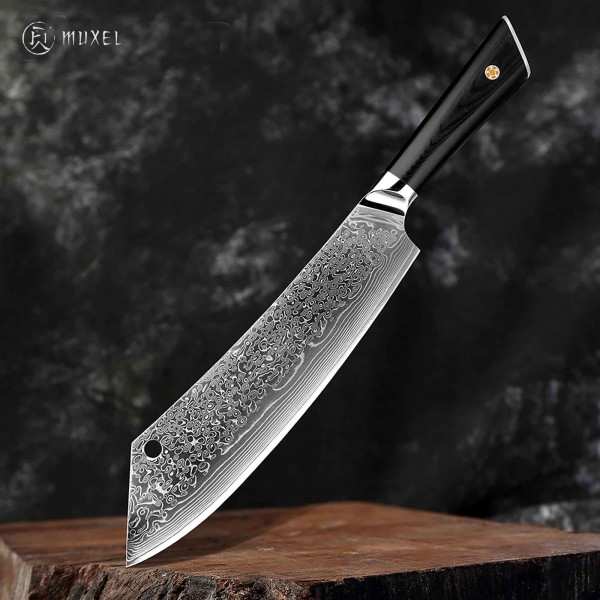 Extra large chef's knife with curved blade, sharp, durable An all-purpose knife