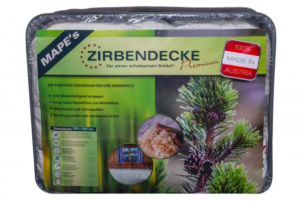 MAPE Zirbendecke 155 x 220 cm Premium Produkt Made in Austria