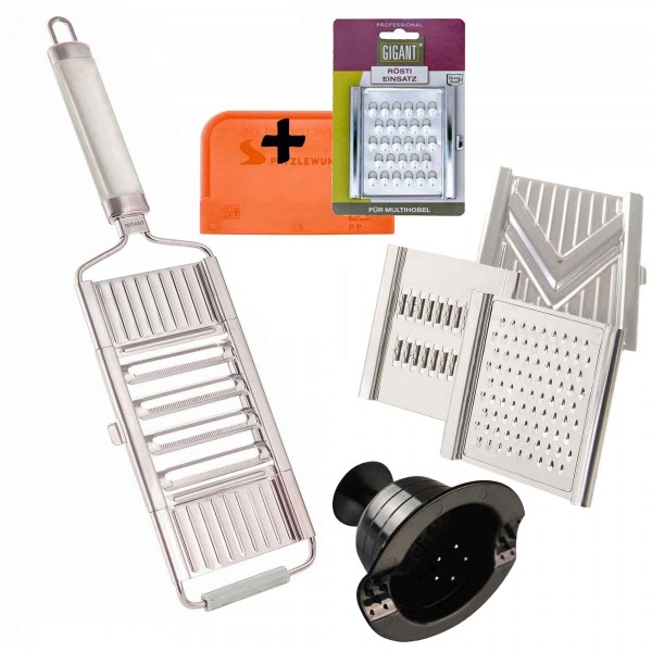 Muxels Gigantic 4-Way with 3 Additional Compartments. V Slicer/Julienne Slicer and Parmesan Cheese Grater