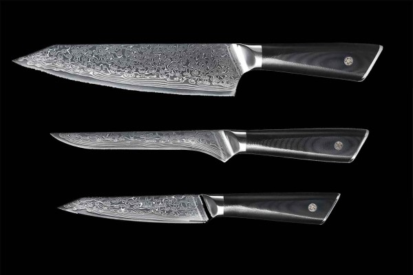 Knives like jewellery chef's knives all-purpose knives and fruit knives made of Damascus stainless steel