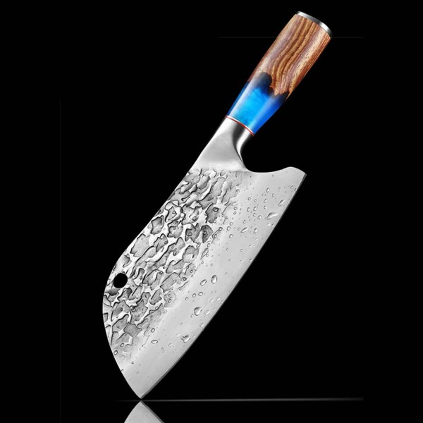 Kundenretoure - Küchenmesser aus geschmiedetem Stahl Ultra scharf langlebig Das Allzweckmesser, Met