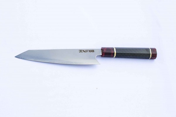 Messer Kochmesser und Küchenmesser aus Damast Edelstahl Das Chefmesser mit 20 cm Klinge extra scharf