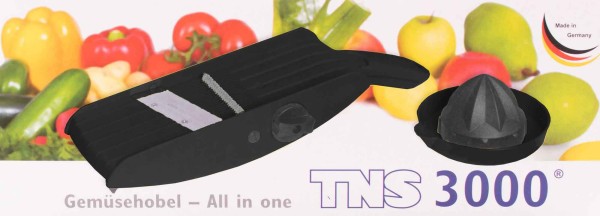TNS 3000 All in ONE Gemüsehobel schwarz Gurkenhobel Küchenhobel Gemüseschneider