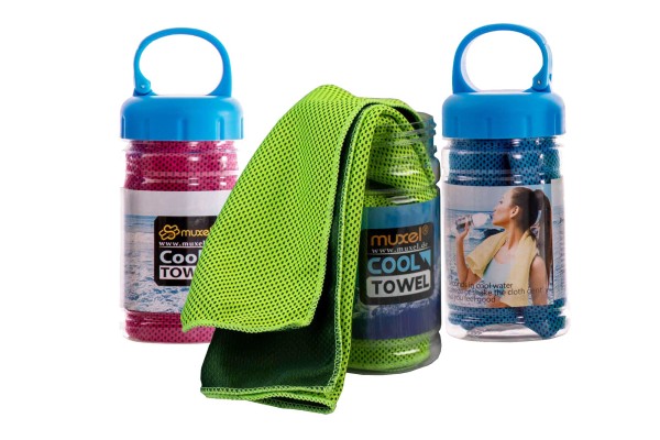 3 x Cool Down Towel Kühltücher Fitnesstücher Sporttücherin der Flasche