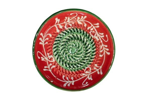 Keramikreibe Rot mit grün