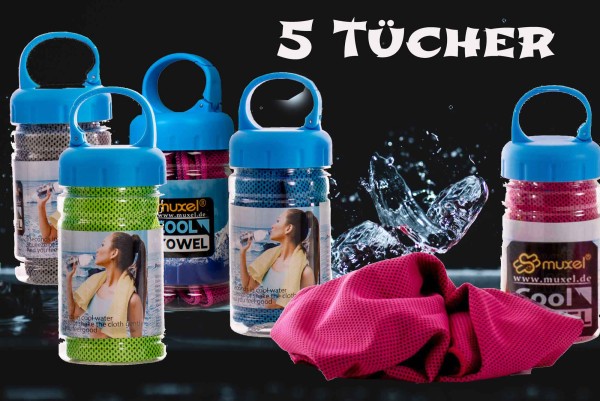 Cool Down Towel Eis-Kühltuch bei Sport und Fitness Sporthandtuch 5 Stück